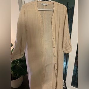 Beige Linen Zara Dress